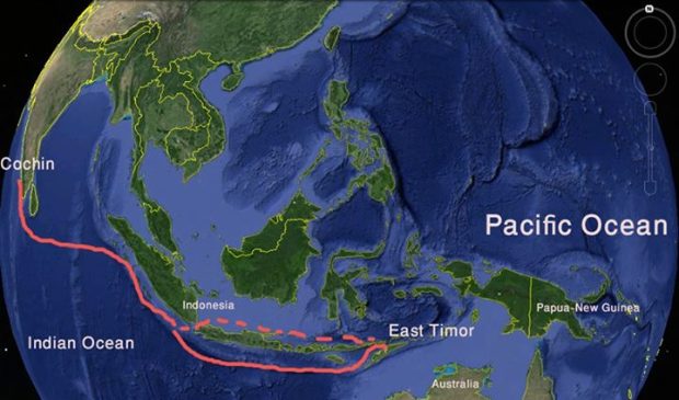 The route for the beginning of our trip. This leg should take 40 to 50 days of sailing, a lot in open ocean without much connection and certainly no Internet.